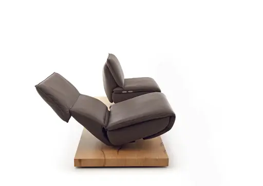 Sofa - 2-Sitzer, Relaxfunktion motorisch, Leder, Dunkelbraun