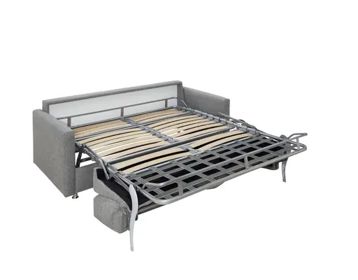 Sofa - 2-Sitzer mit Schlaffunktion, Stoff, Grau