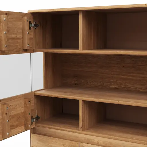 Highboard Hillsboro - Wildeiche natur, geölt