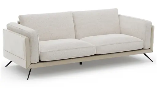 Sofa Valdemoro - 3-Sitzer, Stoff, Creme