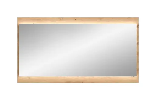 Spiegel - mit Beleuchtung, LB ca. 110x60 cm, Artisan Eiche Nachbildung