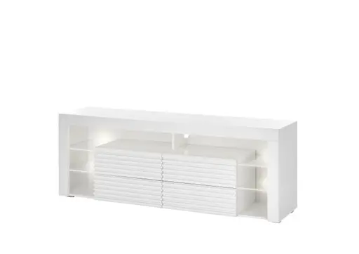 TV-Lowboard - mit Beleuchtung, B ca. 179 cm, Weiß
