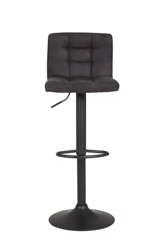 Barhocker - höhenverstellbar, Stoff, Anthrazit