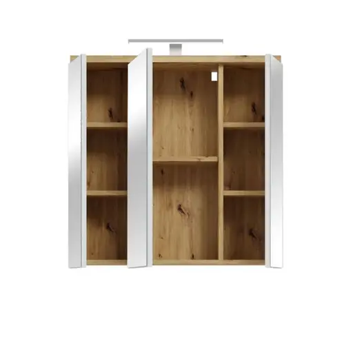 Spiegelschrank- B ca. 69 cm, Eiche Dekor, Spiegel