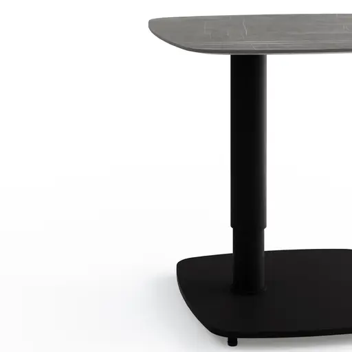 Beistelltisch Camas - LBH ca. 50x50x48 cm, Keramik, Dunkelgrau