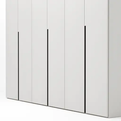 Drehtürenschrank Loretto - B ca. 280 cm, Lack matt, Weiß