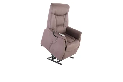 TV-Sessel MALEK - Aufstehhilfe, Relaxfunktion, Kopfteilverstellung, Stoff, Braun