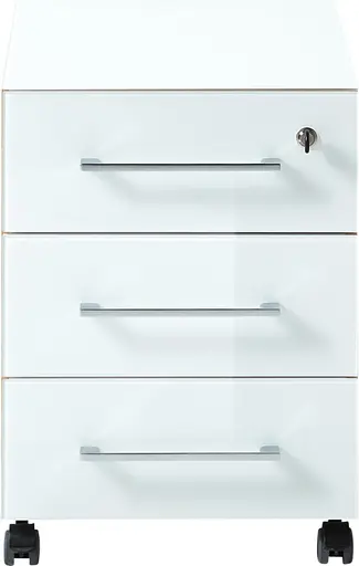 Rollcontainer GWEN - Eiche Nachbildung, Weiß