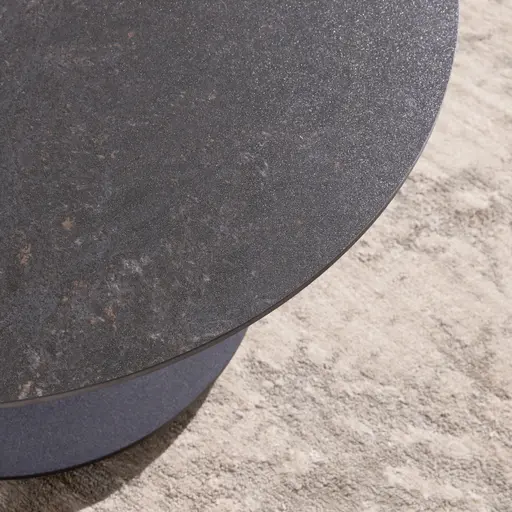 Beistelltisch Camas - LBH ca. 50x50x48 cm, Keramik schwarz