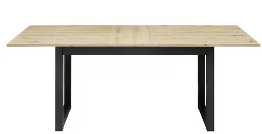 Esstisch- Ausziehbar, LB ca. 160x90 cm, Eiche Dekor, Anthrazit