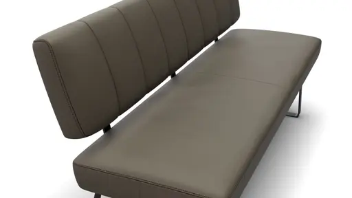 Polsterbank Carmelo - Breite ca. 163cm, Leder, Olive