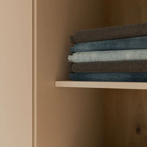  Drehtürenschrank FATHIE- B ca. 206 cm, Sand, Eiche Dekor