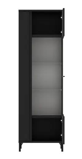 Vitrine - B ca. 62 cm, Schwarz