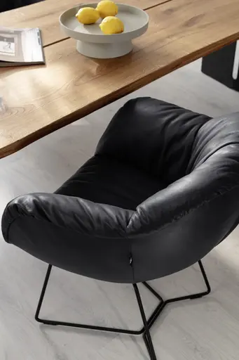 Dinnerchair Sevano - Leder, Anthrazit