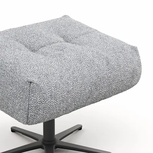 Hocker Terni - Sternfuss, Stoff, Hellblau