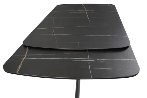 Esstisch MAXIE - ausziehbar, LB ca. 190x98 cm, Glaskeramik, Anthrazit Struktur