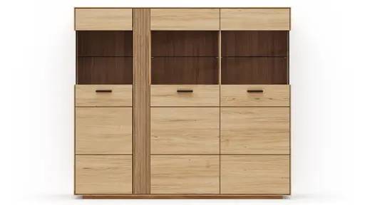 Highboard Estana - Eiche massiv, legno