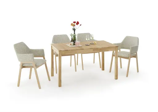 Esstisch- LB ca. 140-180x80 cm, Ausziehbar, Eiche, Massiv, Geölt