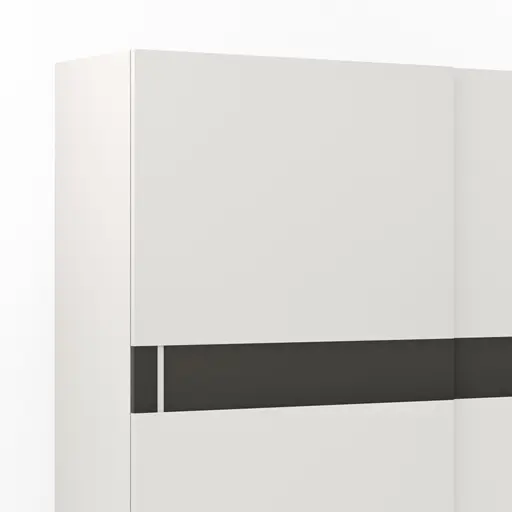 Schiebetürenschrank Loretto - B ca. 280 cm, Lack matt, Weiß