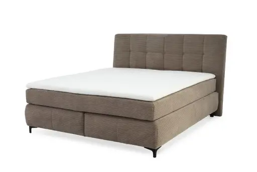 Boxspringbett- Liegefläche ca. 180x200 cm, Stoff, Taupe