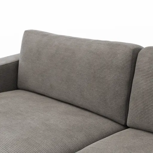 Sofa Juni - 3-Sitzer, Cord, Dunkelgrau