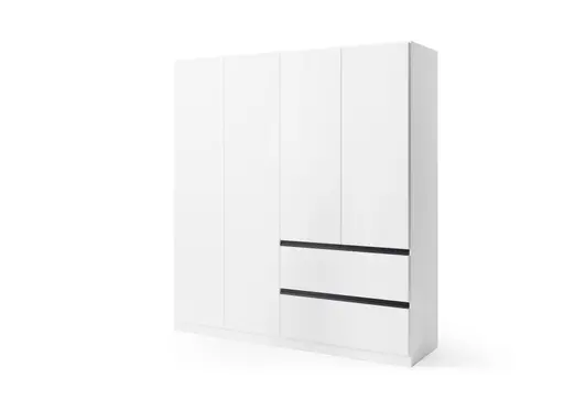 Drehtürenschrank RASA- B ca. 181 cm, Weiß