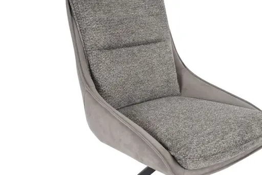 Stuhl MANDY - drehbar, Stoff, Graubeige