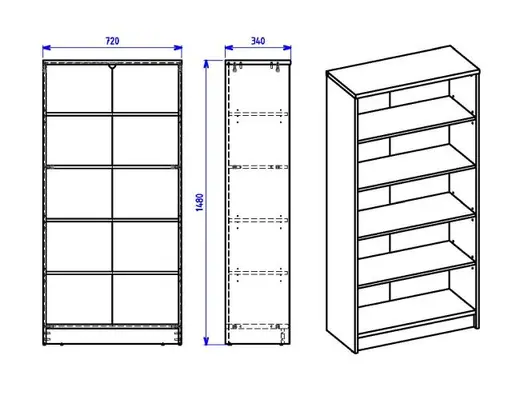 Regal - B ca. 72 cm, Sonoma Eiche Nachbildung