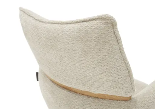 Armlehnstuhl MAROU - drehbar, Stoff, Beige