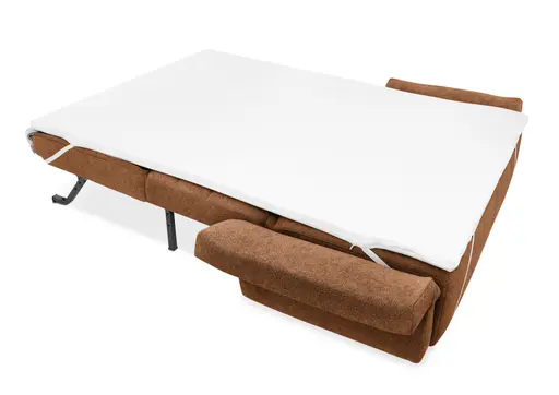  Faltsofa Easy - 2-Sitzer, ca. 140 cm inkl. Schlaffunktion/Topper/Armteil verstellbar, Stoff, Rot