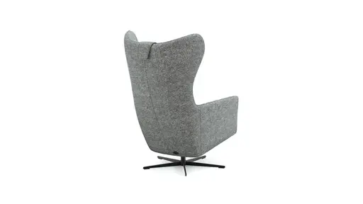 Relaxsessel Clemens - inkl. Relaxfunktion (motorisch), Kopfstütze/Akku, Stoff, Grau