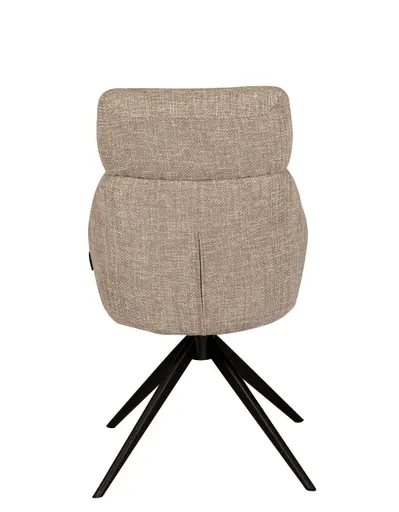 Stuhl MILILANI - drehbar, Stoff, Taupe