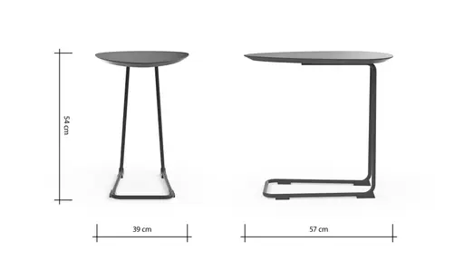 Sofatisch Fano - LBH ca. 57x39x54 cm, Fenix, Bordeaux