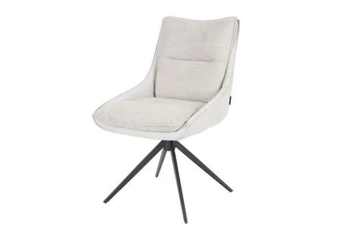 Stuhl MANDY - drehbar, Stoff, Silbergrau