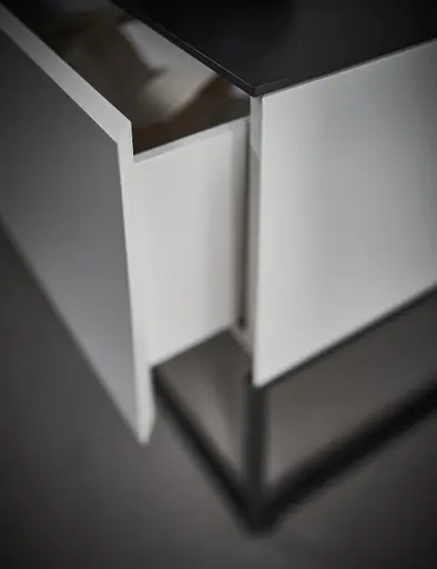 Lowboard Catona - Lack matt, Weiß