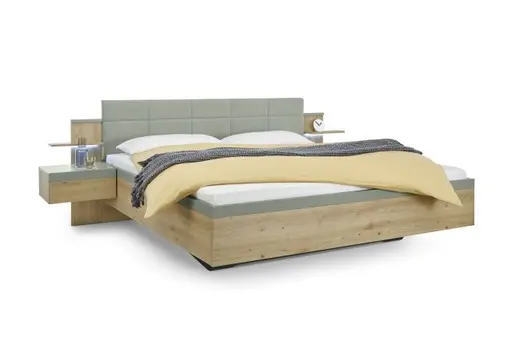 Battanlage ROMANA- Liegefläche ca. 180x200 cm, Eiche Dekor, Salbei