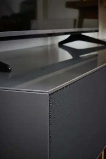 Wohnwand Edge - B ca. 180 cm, Lack, Graphit