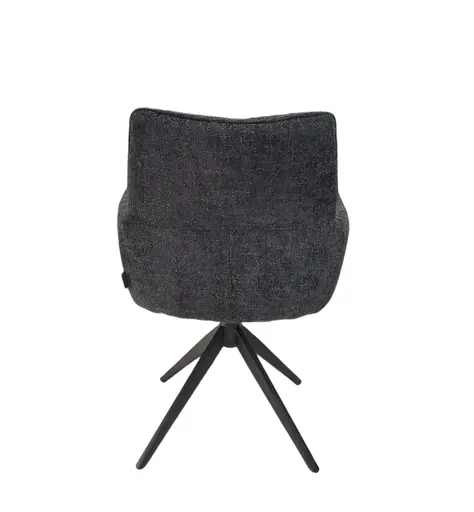 Armlehnstuhl MILENA - drehbar, Stoff, Anthrazit