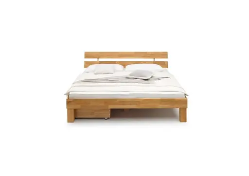 Bettgestell- Liegefläche ca. 180x200 cm, Wildeiche, Massiv, Geölt