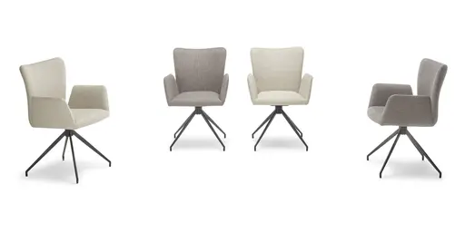 Armlehnstuhl AYLA - Stoff, Beige