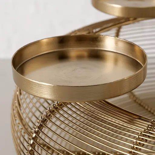 Kerzenleuchter, ØH ca. 50x13 cm, Goldfarben