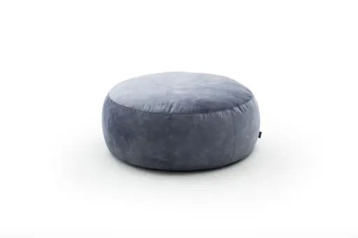 Hocker Alvito, rund, ca. 105 cm, Stoff, Steingrau