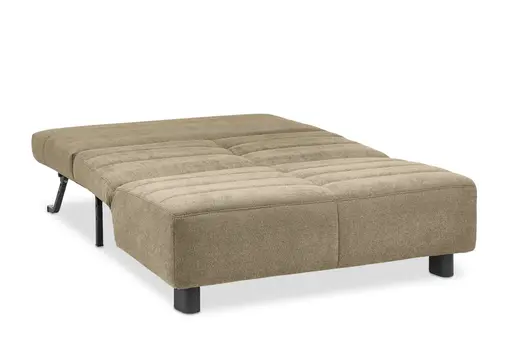  Faltsofa Easy - 2-Sitzer ohne Armlehne, ca. 140 cm inkl. Schlaffunktion, Stoff, Braun