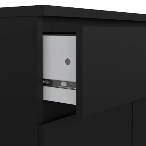 Kommode - B ca. 81 cm, Schwarz