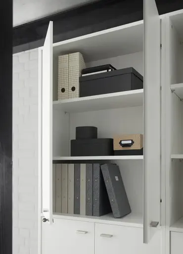 Regalsystem - Weiß matt Lack