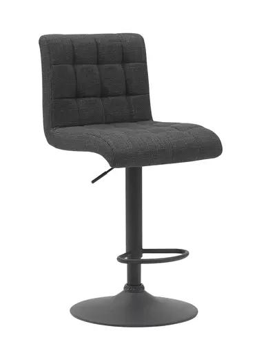 Barhocker - drehbar, höhenverstellbar, Stoff, Anthrazit