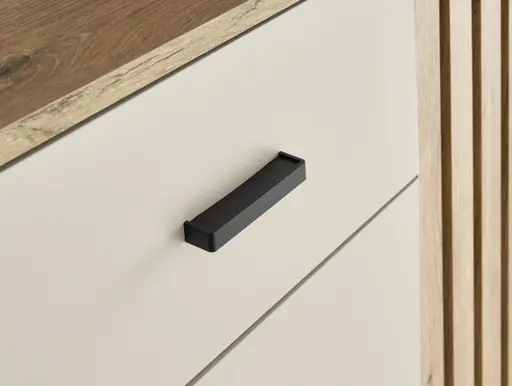 Schuhkommode - B ca. 100 cm, Kaschmir, Evoke Eiche Nachbildung