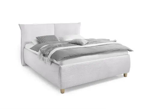 Bettgestell ALICA- Liegefläche ca. 180x200 cm, Stoff, Hellgrau