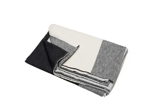 Wohndecke Nova - BL ca. 145x220 cm, Schwarz/Weiß