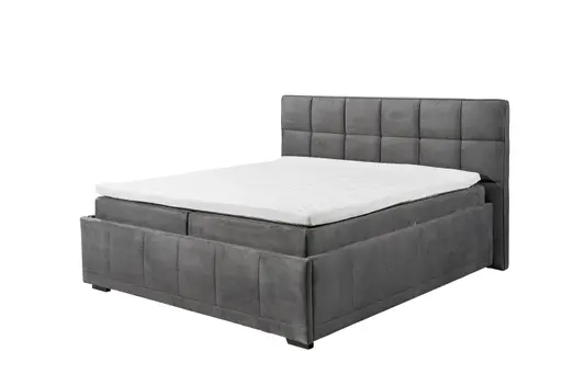 Boxbett - Liegefläche ca. 180x200 cm, Stoff, Anthrazit